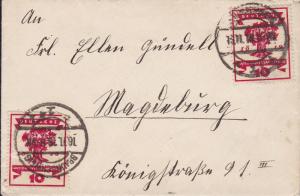 Germany 1919 10pf National Assembly (2) used on Cover