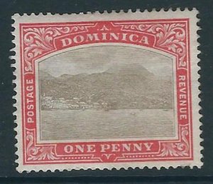 DOMINICA SG28 1903 1d GREY & RED MTD MINT