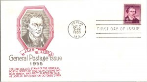 KAPPYS US FDC 1955 PATRICK HENRY LIBERTY SERIES UA  GEORGE24