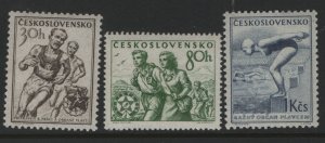 CZECHOSLOVAKIA,  642-644 MNH SET