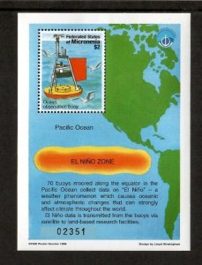 Micronesia 1998 - Deep Sea Research - Souvenir Stamp Sheet - Scott #297 - MNH