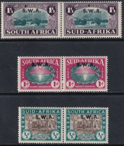 Sc B9 / B11 SWA South West Africa 1939 semi-postal set MMH CV $69.00 Stk 3