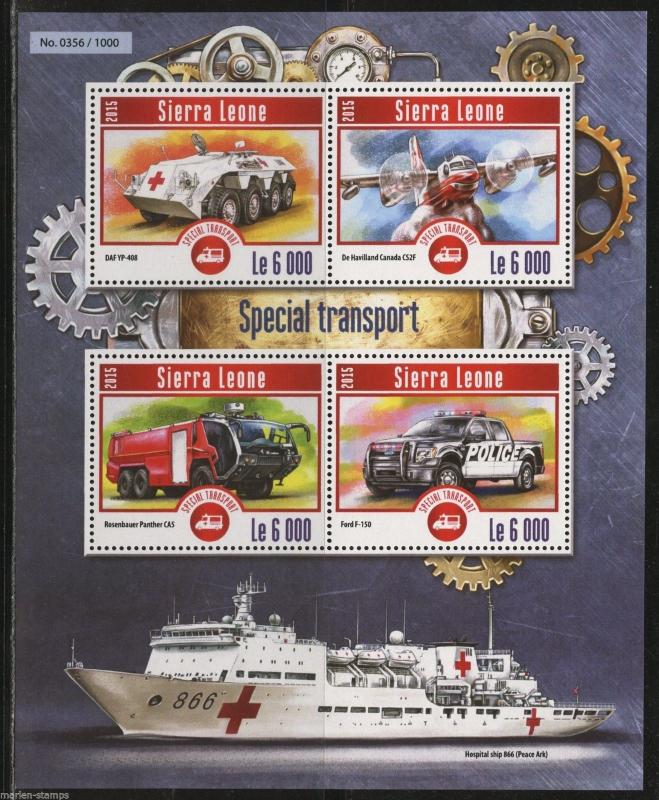 SIERRA LEONE 2015 SPECIAL TRANSPORT SHEET  MINT NH