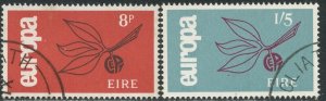 IRELAND Sc#204-205 1965 EUROPA Complete Set Used