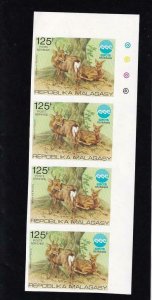 Malagasy: Sc #C145, MNH, Imperf Strip/4 (S19429)