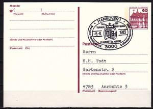 Germany, 1983 issue. 06/AIG/83. Chess Cancel on a Postal Card. ^