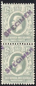 KUT SG48s KGV 12c Slate-Grey opt Specimen locally PAIR U/M