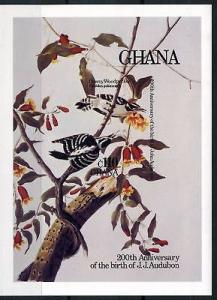 GHANA SCOTT# 984 BIRDS AUDUBON IMPERF S/SHEET  MNH