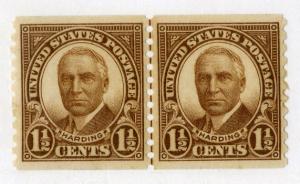 US 686 MH F/VF LINE PAIR TONING ON BACK SCV $11.00 BIN $2.75 TAFT