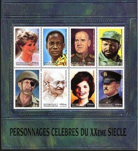 MADAGASCAR FAMOUS PEOPLE STAMPS - GANDHI - DIANA - NKRUMAH - ZUKOV - MACHEL- MNH