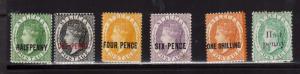 St Lucia #19 - #23 & #25 Mint Set