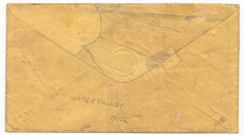 CSA Scott #4 Pair Stone 2 Position 27-28 on Cover Water Valley, MS June 27, 1862