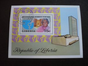 Stamps - Liberia - Scott# C206 - CTO Souvenir Sheet