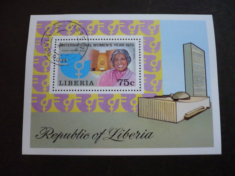 Stamps - Liberia - Scott# C206 - CTO Souvenir Sheet