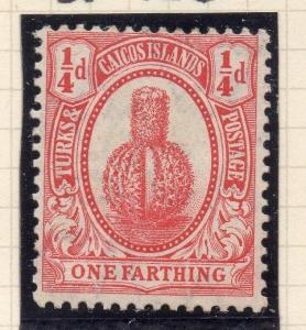 Turks and Caicos Islands 1910 Early Issue Fine Mint Hinged 1/4d. 062110