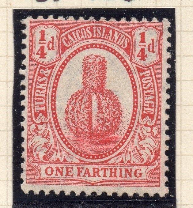 Turks and Caicos Islands 1910 Early Issue Fine Mint Hinged 1/4d. 062110