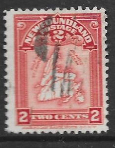 Newfoundland 86: 2c Map of Newfoundland, used, F-VF