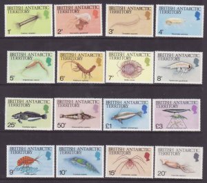 British Antarctic Territory-Sc#102-16- id8-unused NH set-Marine Life-1984-