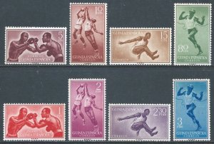 Spanish Guinea #350-7 NH Warious Sports - Boxing, Basketball, Etc.