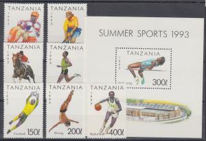 Tanzania Sc 1018/1310 MNH. 1993-1994 issues, 3 cplt sets incl Souvenir Sheets