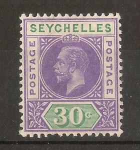 Seychelles 1913 GV 30c SG77 Mint Cat£14