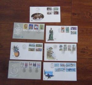 Ciskei 7 FDCs 1981 1983 Sharks Trees Mammals Nursing Uniforms Independence etc 