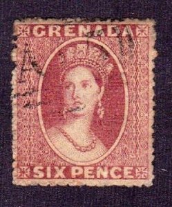 Grenada stamp #2, used, Queen Victoria,  CV $110.00