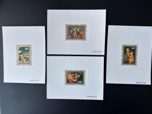 Cameroon 1977 Mi. 870 - 873 Proof Luxe Noël Christmas Weihnachten Navidad Art