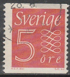 SWEDEN 503, 5o NUMERAL. USED SINGLE. VF. (353)