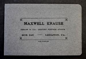 US Stamp Collection In Maxwell Krause Dealer Folder MH & MNG