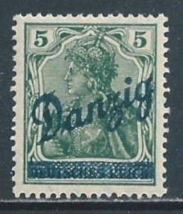 Danzig #34 NH 5pf Germania Issue Ovptd. Danzig