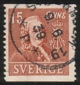 Sweden#298- Carl von Linne - Coil - Used (Sw-012)