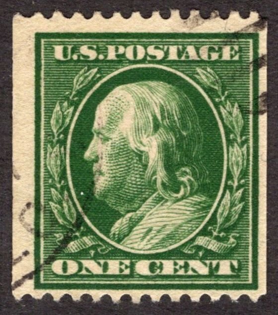 1908, US 1c, Benjamin Franklin, Used, Sc 348