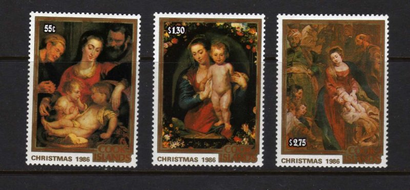 Cook Islands #919-921 MNH Religious Christmas Art 1986 NH Rubens Paintings