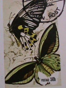 ​OMAN-1972  LOVELY BEAUTIFUL BUTTERFLIES IMPERF CTO FANCY CANCEL S/S VF