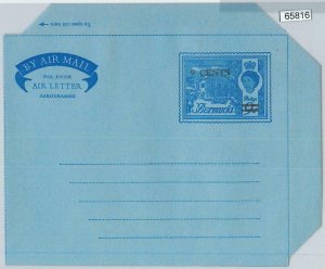 65816  - BERMUDA  - Postal History -  POSTAL STATIONERY : AEROGRAMME overprinted