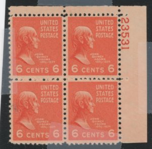 United States #811 Mint (NH) Plate Block