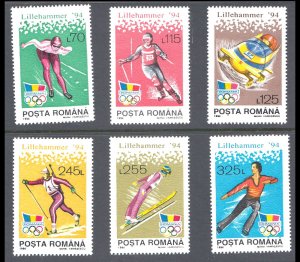 ROMANIA - 1994 17th WINTER OLYMPIC GAMES LILLEHAMMER '94 - 6V MINT NH