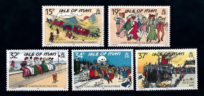 [73079] Isle of Man 1990 Classic Postcards Train Boat Horse  MNH