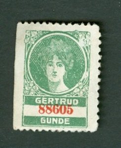 Sweden. Poster Stamp. Gertrud Gunde. # 88605