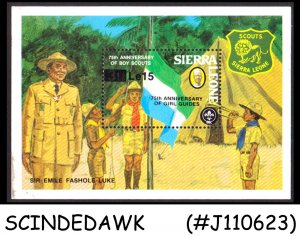 SIERRA LEONE - 1985 75th ANNIVERSARY GIRL GUIDE / SCOUTS MIN. SHEET MINT NH
