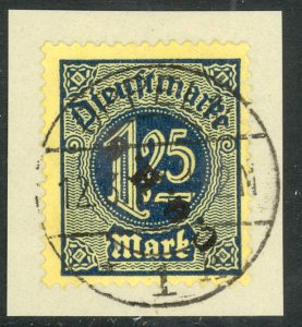 UPPER SILESIA 1920 1.25m Official C.G.H.S. DIAGONAL INVERTED Piece Mi.D17 XVIII