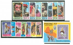 Liberia #466-472/544-548/C215 Mint (NH) Souvenir Sheet