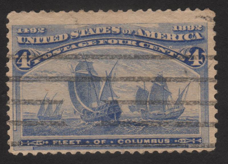 1893 Us 4c, Used, Fleet of Columbus, Sc 233