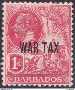 BARBADOS 1918 1d Pale Red SG198 MH