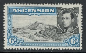 Ascension 1938 King George VI & Three Sisters 6p Scott # 45 MH