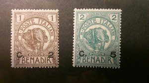 Somalia (Italy) 1906-1907 Scott# 10, #11 complete Fine Light Hinge