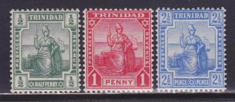 Trinidad Scott # 105-107 lightly hinged set nice colors cv $ 32 ! see pic !