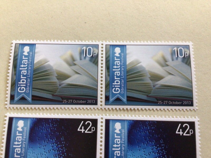 Gibraltar 2013 Literary Festival mint never hinged  stamps  set A14051