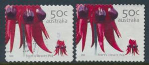 Australia  SC# 2397 & 2401 Used Stuart's Desert Pea please see details